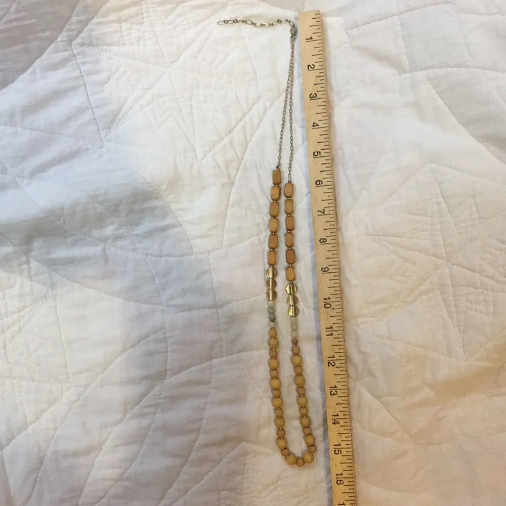 Wood Stone and Metal Necklace - Picture 4 of 4